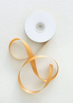 Afloral Tools & Accents Gold Double Faced Satin Ribbon - 5/8