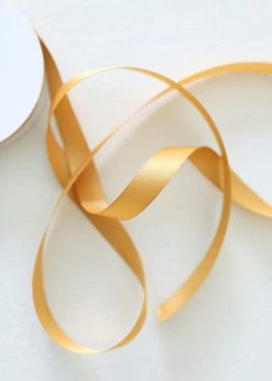Afloral Tools & Accents Gold Double Faced Satin Ribbon - 5/8