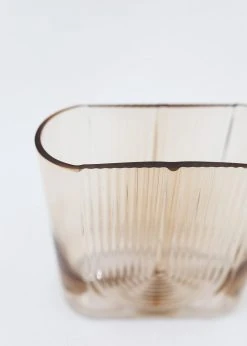 Afloral Sunset Ribbed Glass Vase - 7