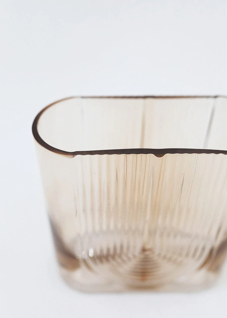 Afloral Sunset Ribbed Glass Vase - 7" Vases