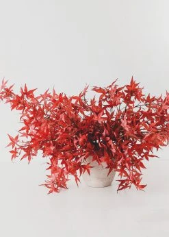 Afloral Fall Red Artificial Japanese Maple Leaves - 27