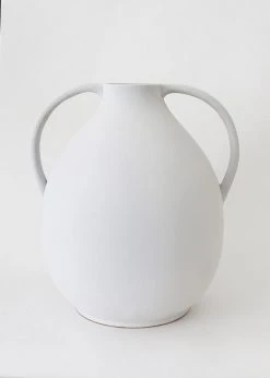 Afloral Natural White Clay Jug Vase - 14" Vases