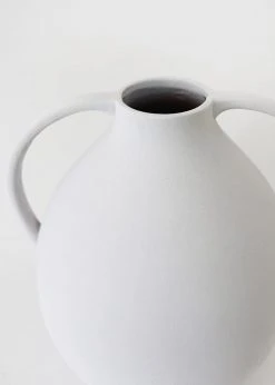 Afloral Natural White Clay Jug Vase - 14