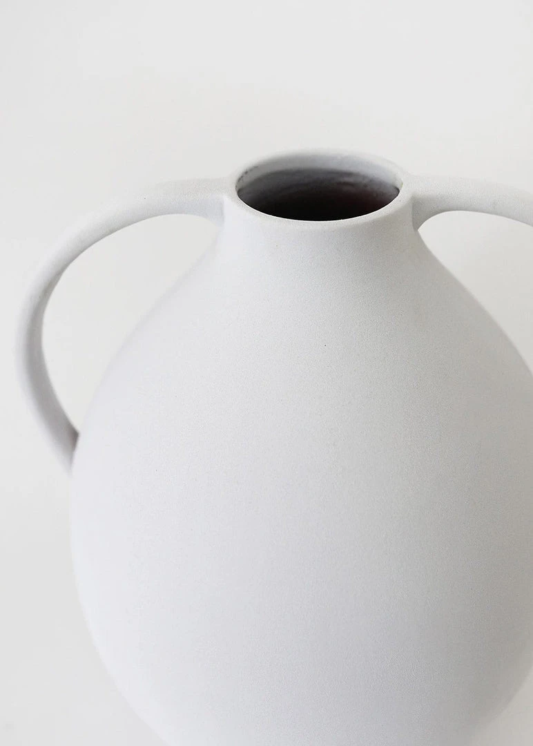 Afloral Natural White Clay Jug Vase - 14" Vases