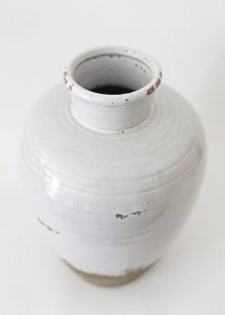 Afloral Distressed Ceramic Large Jug Vase - 14.75