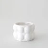 Afloral White Ceramic Large Hobnail Pot - 3"