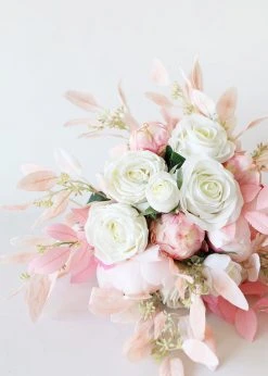 Afloral Fake Seeded Eucalyptus Leaves In Blush - 18