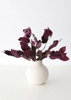 Afloral Dried Flowers Purple Preserved Salal Leaves - 12-20