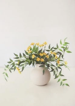 Afloral Artificial Buttercup Flowers In Yellow - 25