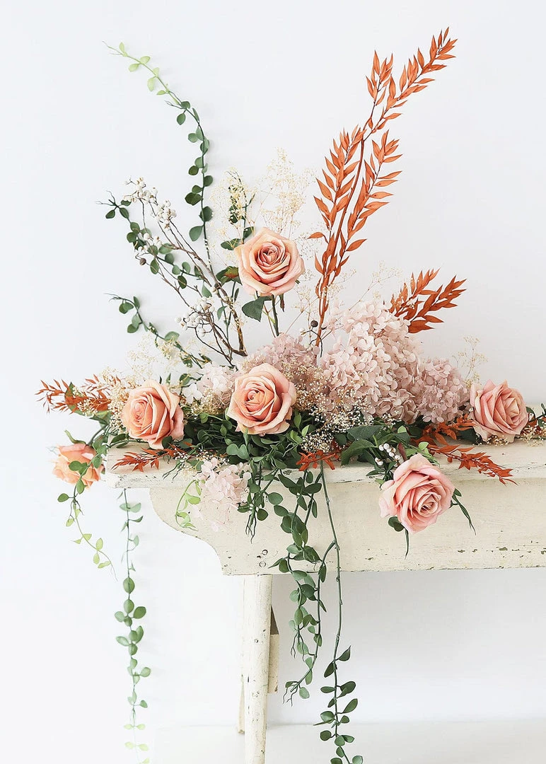 Afloral Pink Mauve Silk Rose Flower - 21.5"