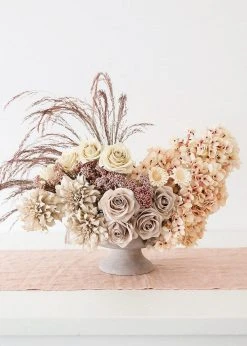 Afloral Dahlia Silk Flower In Taupe - 19.5"