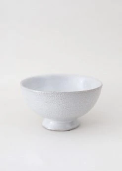 Afloral Glazed White Terra Cotta Compote Bowl - 3.75" Vases