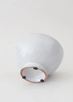 Afloral Glazed White Terra Cotta Compote Bowl - 3.75