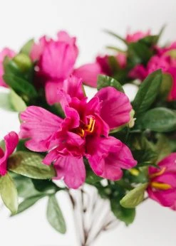 Afloral Azalea Silk Flowers Bush In Fuchsia - 13