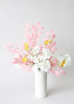 Afloral Artificial Plants Pink Artificial Ruscus Leaves - 26