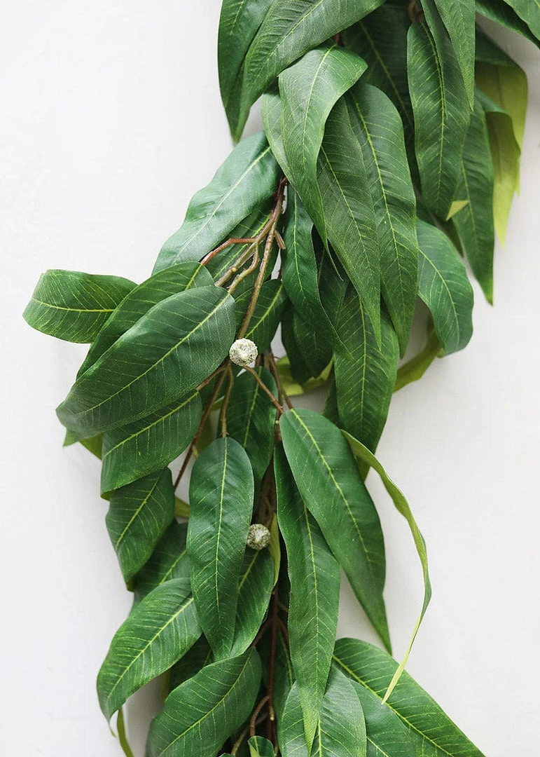 Afloral Artificial Plants Fake Eucalyptus Leaf Garland - 70.5"