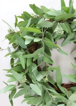 Afloral Real Touch Seeded Eucalyptus Leaf Wreath - 24