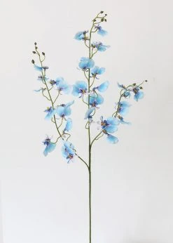 Afloral Blue Artificial Oncidium Orchids - 38" Artificial Flowers