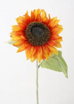 Afloral Fake Sunflower In Flame Orange - 25