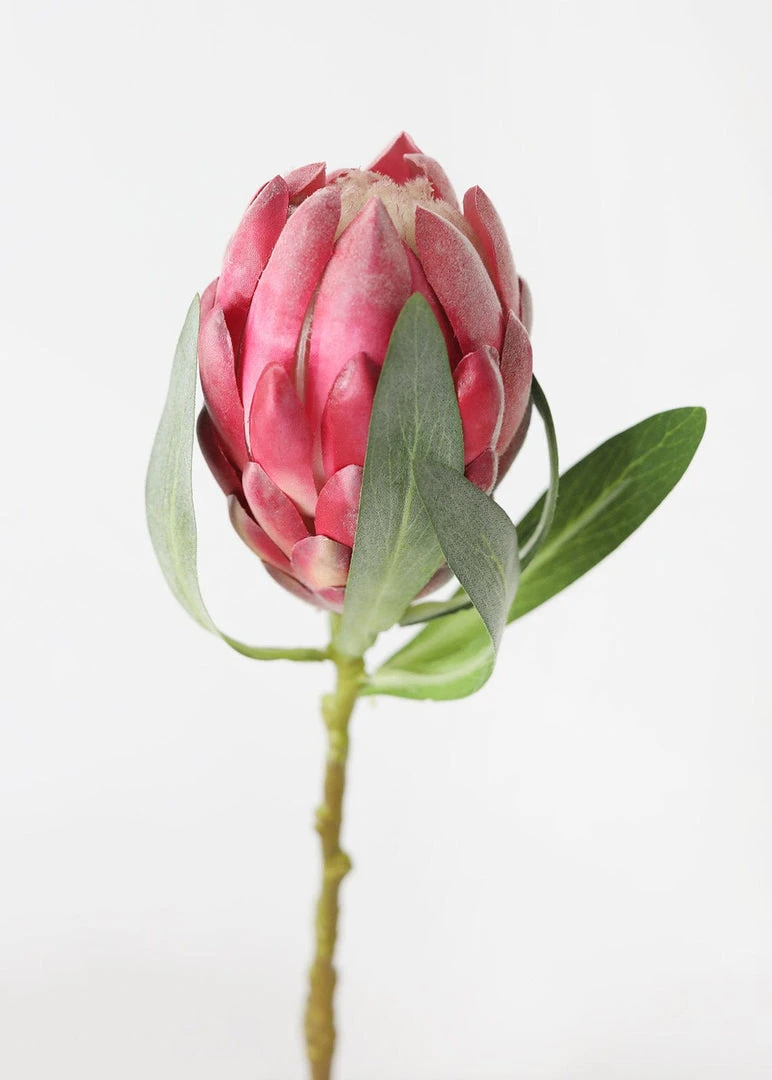 Afloral Artificial Flowers Pink Faux Protea Bud Flower - 18.5"