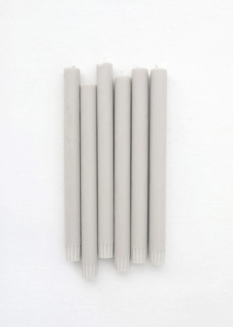 Afloral Pack Of 6 Taper Candles In Skylight - 9.5" Tools & Accents