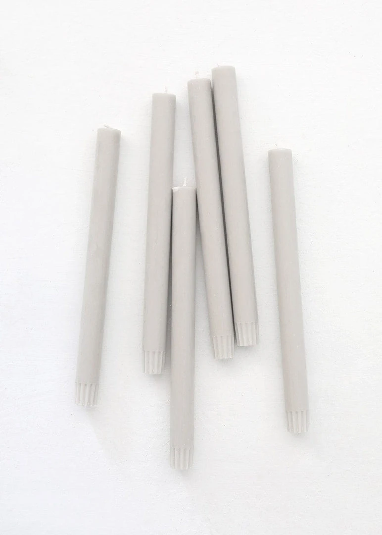 Afloral Pack Of 6 Taper Candles In Skylight - 9.5" Tools & Accents
