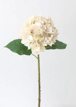 Afloral Beige Artificial Hydrangea Flower - 19"