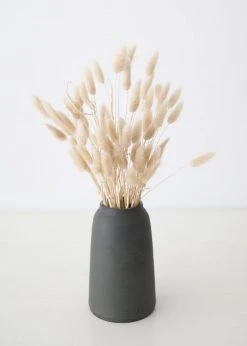 Afloral Handmade Black Stoneware Bouquet Vase By L'impatience - 7.75" Vases