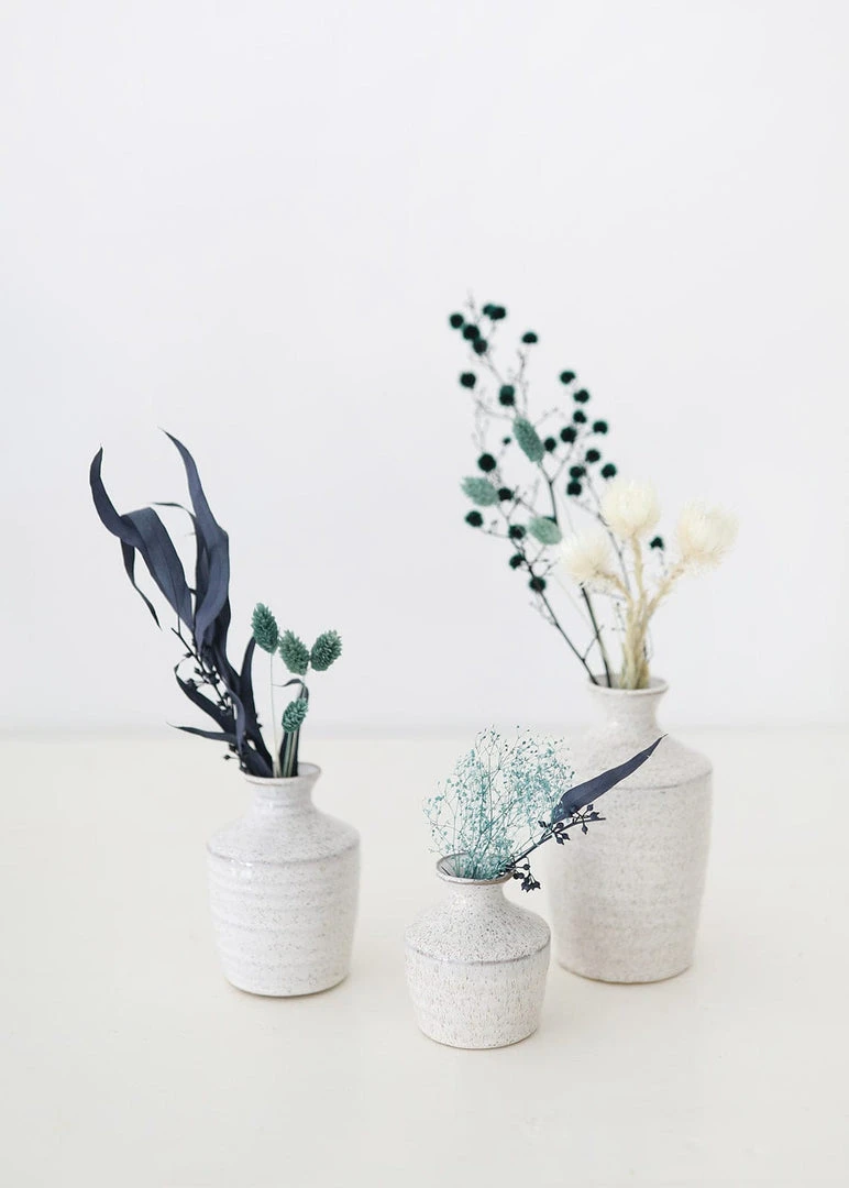 Afloral Dried Flowers Petite Dried Flower Bundle In Blue - 8-16"