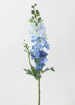 Afloral Blue Fake Larkspur Delphinium - 35" Artificial Flowers