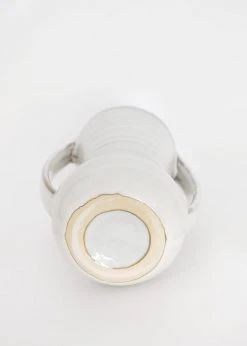 Afloral Farmhouse Ceramic Vase With Handles - 7.75