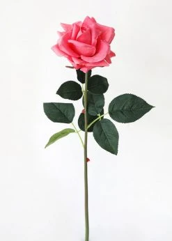Afloral Real Touch Rose In Watermelon Pink - 20.5