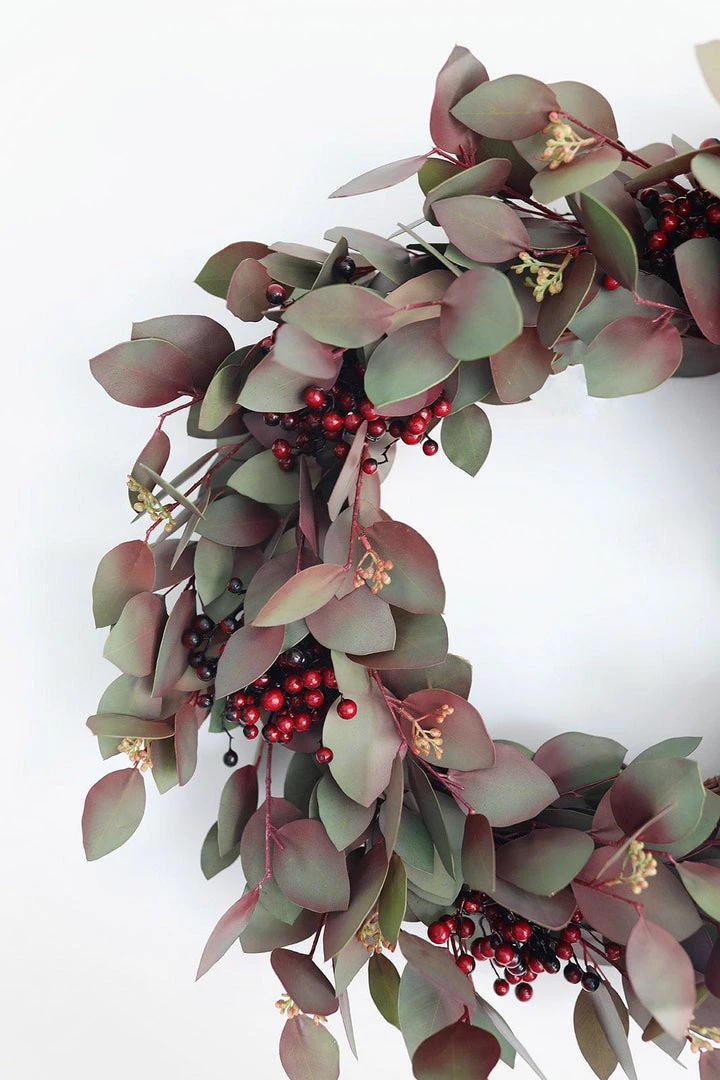 Afloral Burgundy Fake Berries Pick - 9" Artificial Plants
