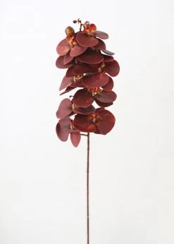 Afloral Artificial Flowers Burgundy Red Fake Phalaenopsis Orchids - 30"