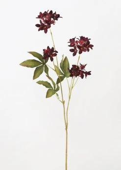 Afloral Burgundy Artificial Viburnum Wildflowers - 37"