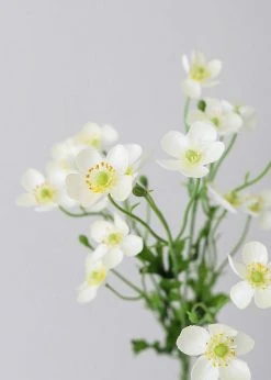 Afloral Artificial Flowers Cream White Artificial Buttercups - 25"