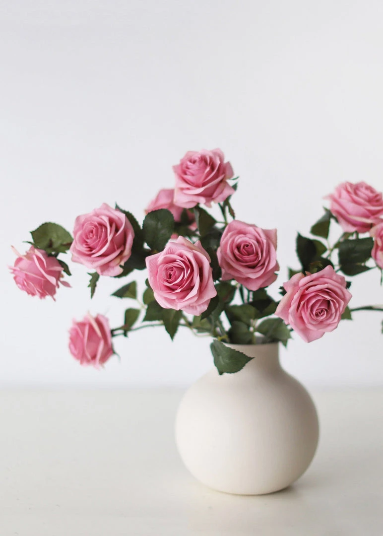 Afloral Cottage Pink Fake Rose - 21.5" Artificial Flowers