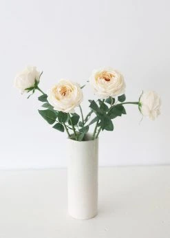 Afloral Artificial Flowers Silk Garden Cabbage Rose In Buttercream - 23