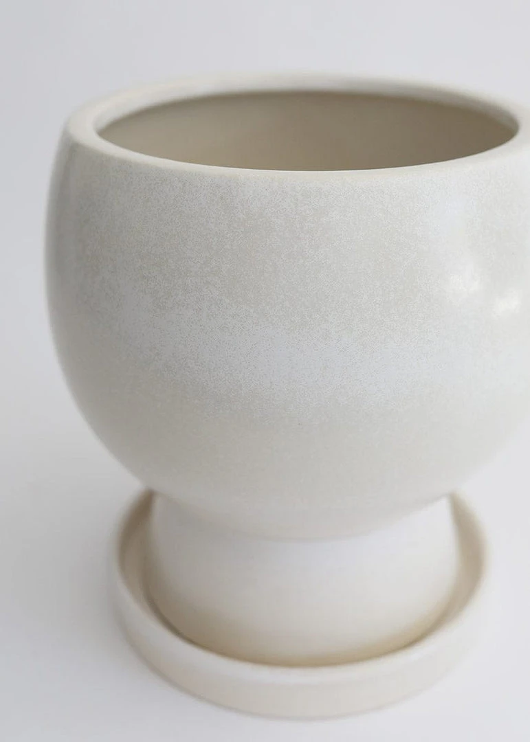 Afloral Vases Ceramic Pot With Saucer And Drainage - 11"