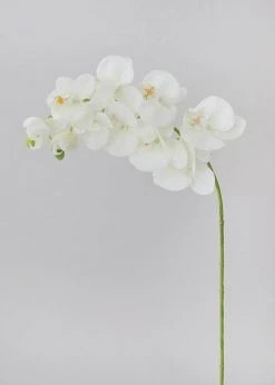 Afloral Artificial Flowers Cream Real Touch Phalaenopsis Orchids - 28"