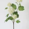 Afloral Artificial Flowers Cream White Artificial Snowball Flowers - 24"