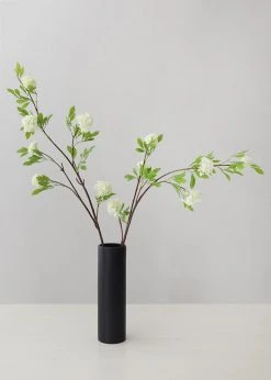 Afloral Artificial Flowers Cream Fake Viburnum Wildflower Branch - 46"