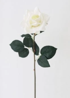 Afloral Cream Real Touch Rose Fake Flower - 20.5"