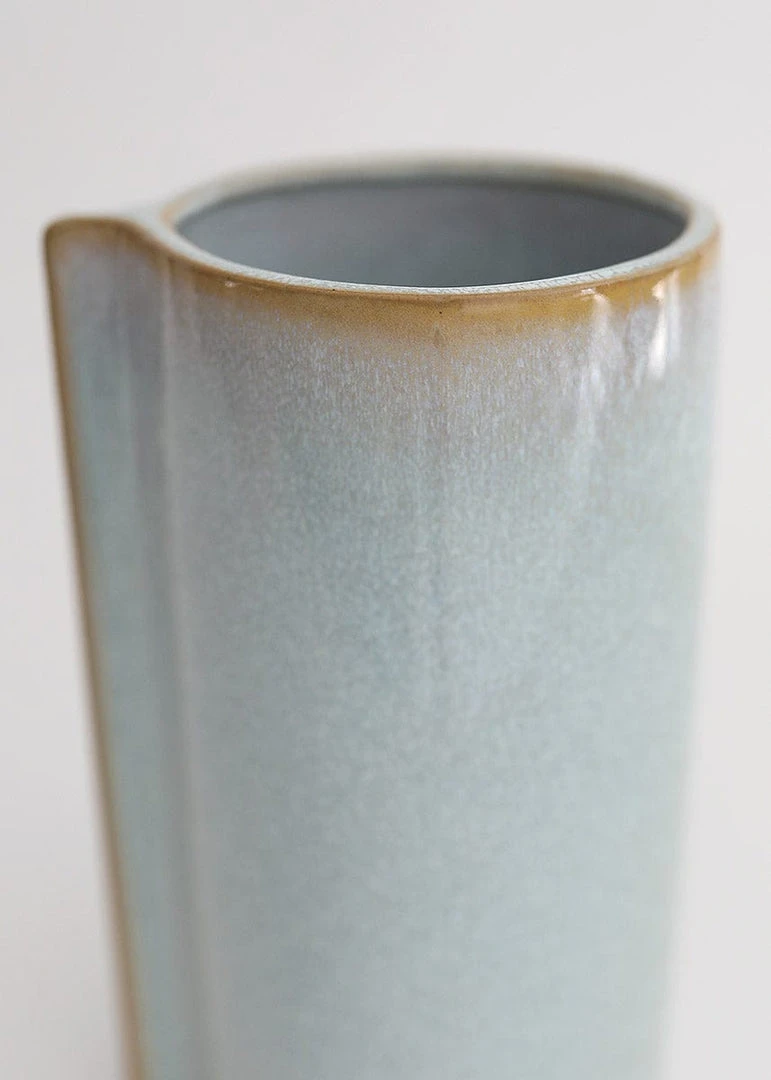 Afloral Blue Slate Ceramic Cylinder Vase - 9"