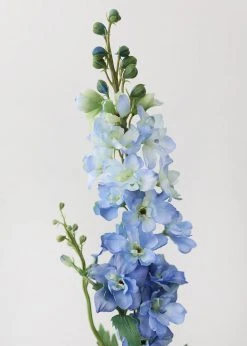 Afloral Blue Fake Larkspur Delphinium - 35" Artificial Flowers