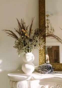 Afloral Matte Ceramic Double Orb Vase - 8"