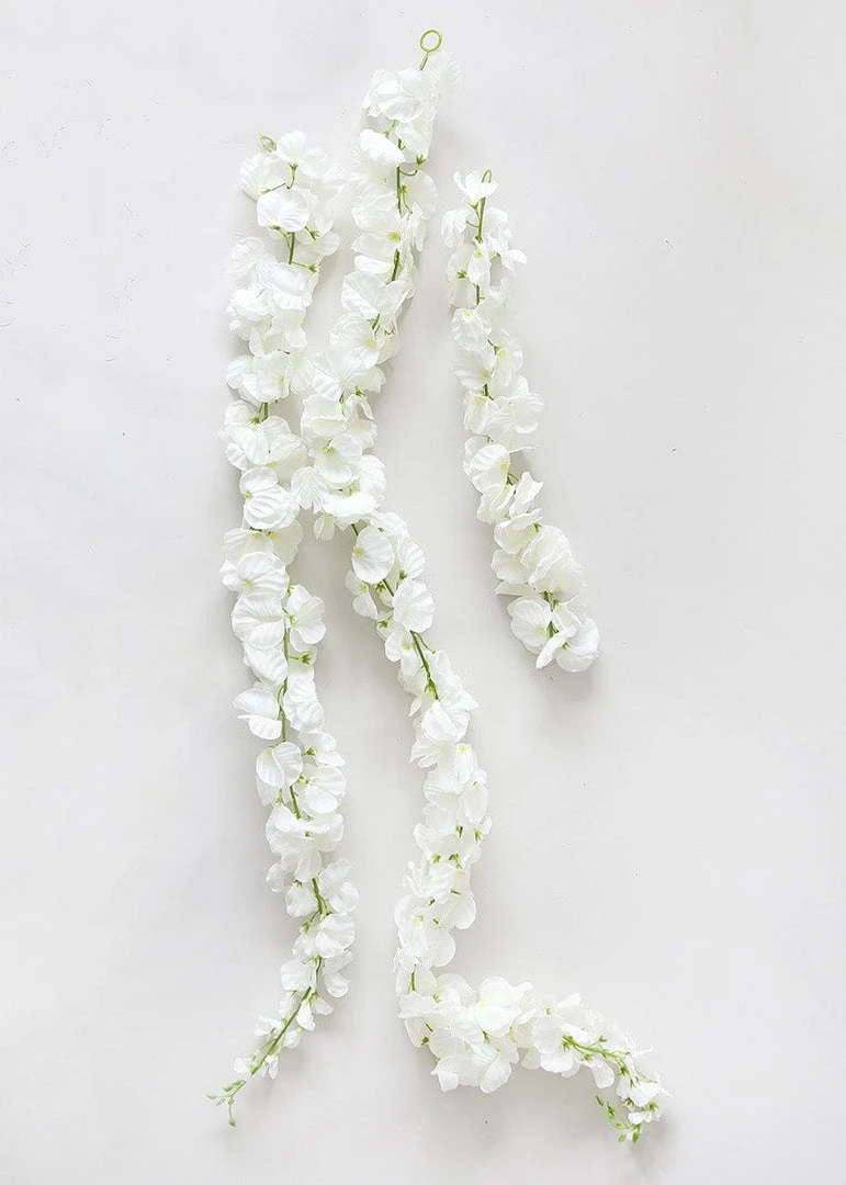 Afloral Artificial Wisteria 3-Strung Hanging Garland - 28-44"