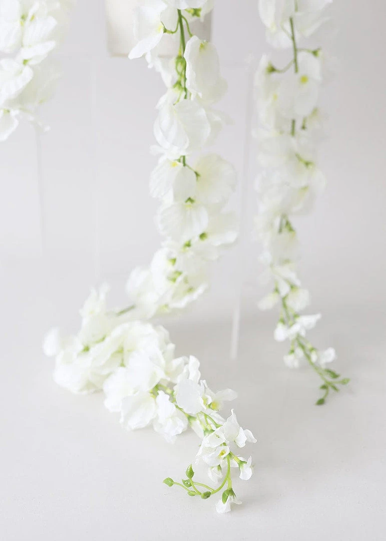 Afloral Artificial Wisteria 3-Strung Hanging Garland - 28-44"