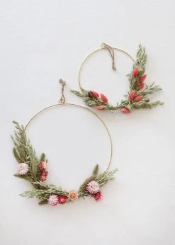 Afloral Dried Floral Hoop Styling Kit - 2 Hoops Dried Flowers