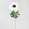 Afloral Artificial Flowers Real Touch White Anemone Flower - 14"